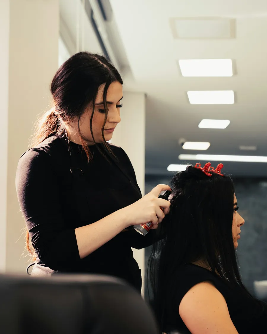 Corte de cabello en proceso