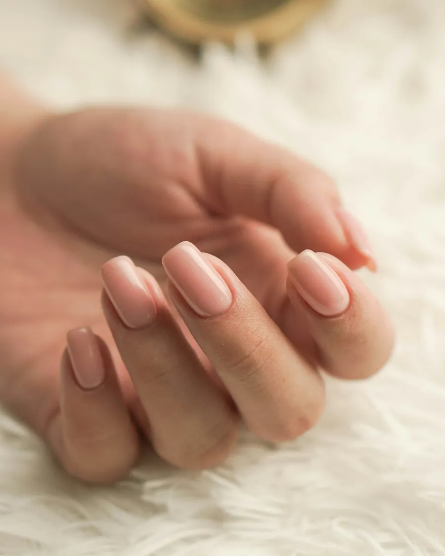 Manicura rusa recién terminada