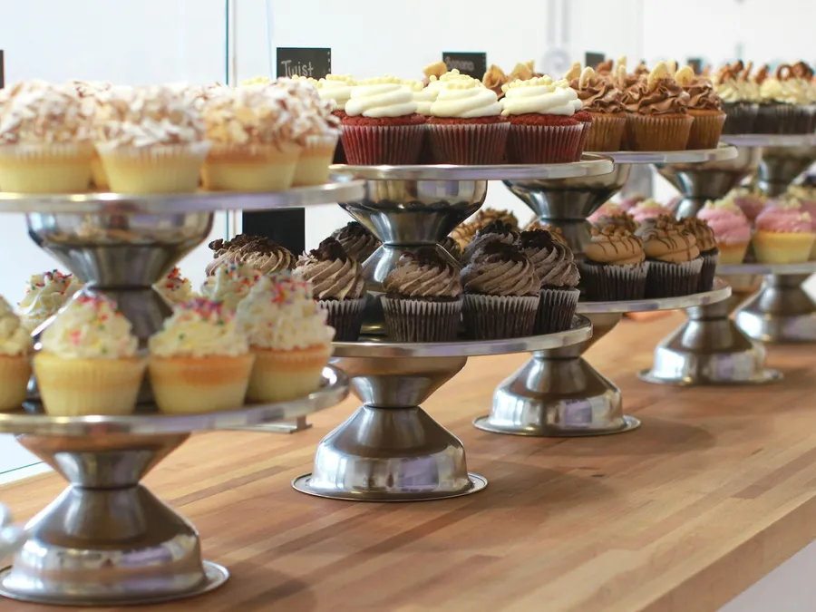 Cupcakes en bases de repostería