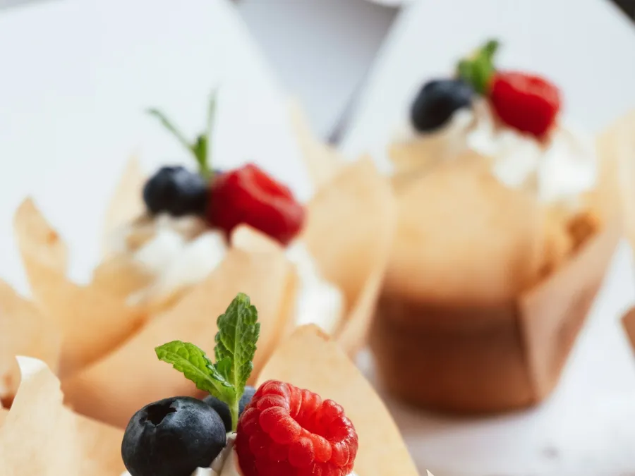 Cupcake con frutos rojos